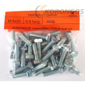 Hatlapfejű csavar M  6x20 40db-os kiszerelésben