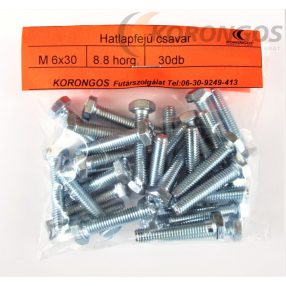 Hatlapfejű csavar M  6X30 30db-os kiszerelésben