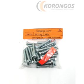 Hatlapfejű csavar M  6x35 30db-os csomagban