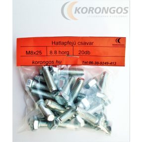 Hatlapfejű csavar M  8X25 20db-os kiszerelésben