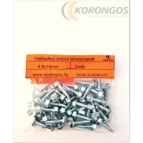 Hatlapfejű önfúró lemezcsavar 4,8x19mm