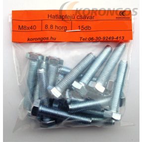 Hatlapfejű csavar M  8X40 15db-os kiszerelésben