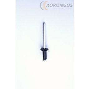 Fekete színű alumínium popszegecs 4,8x10mm