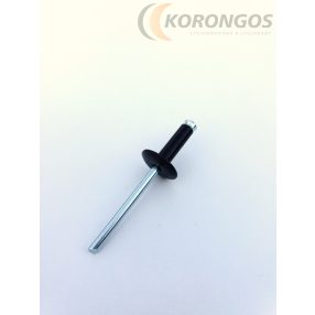   Négyfelé nyíló nagyfejű fekete színű popszegecs 4,8x16mm