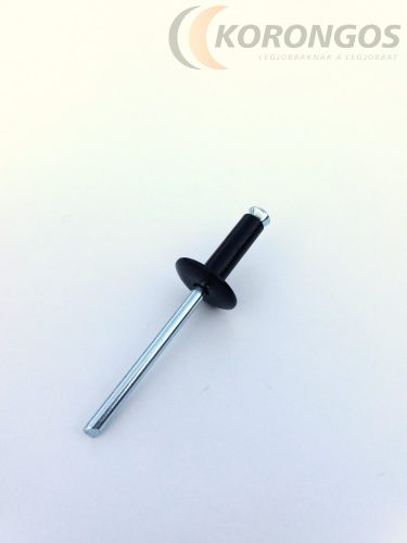 Négyfelé nyíló nagyfejű fekete színű popszegecs 4,8x16mm