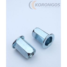 Hatlapú szegecsanya  M6-os menettel