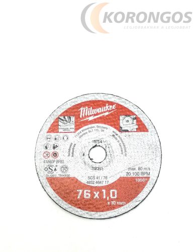 Mini vágókorong 76x1,0x10mm