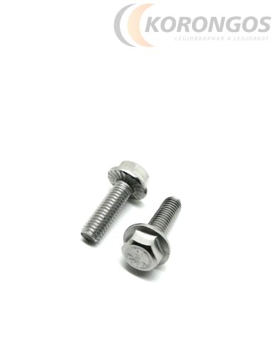 Rozsdamentes hatlapfejű peremes csavar M5x16