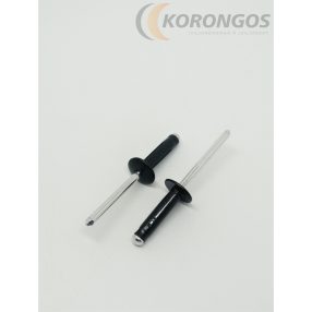   Háromfelé nyíló nagyfejű fekete színű alumínium popszegecs 4,8x20mm