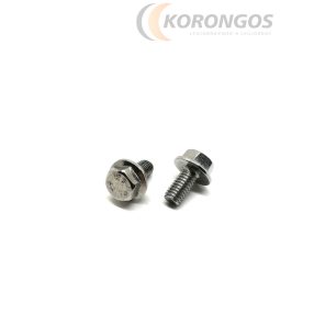 Rozsdamentes hatlapfejű peremes csavar M6x12