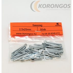 Sasszeg  2,5x25mm 50 darabos csomagban