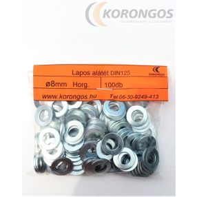 Lapos alátét  8mm 100db-os csomagban