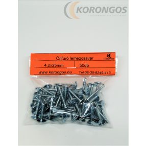 Önfúró lemezcsavar 4,2x25mm 50db-os kiszerelésben