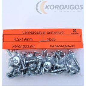 Önmetsző lemezcsavar 4,2x19 50db-os csomagban